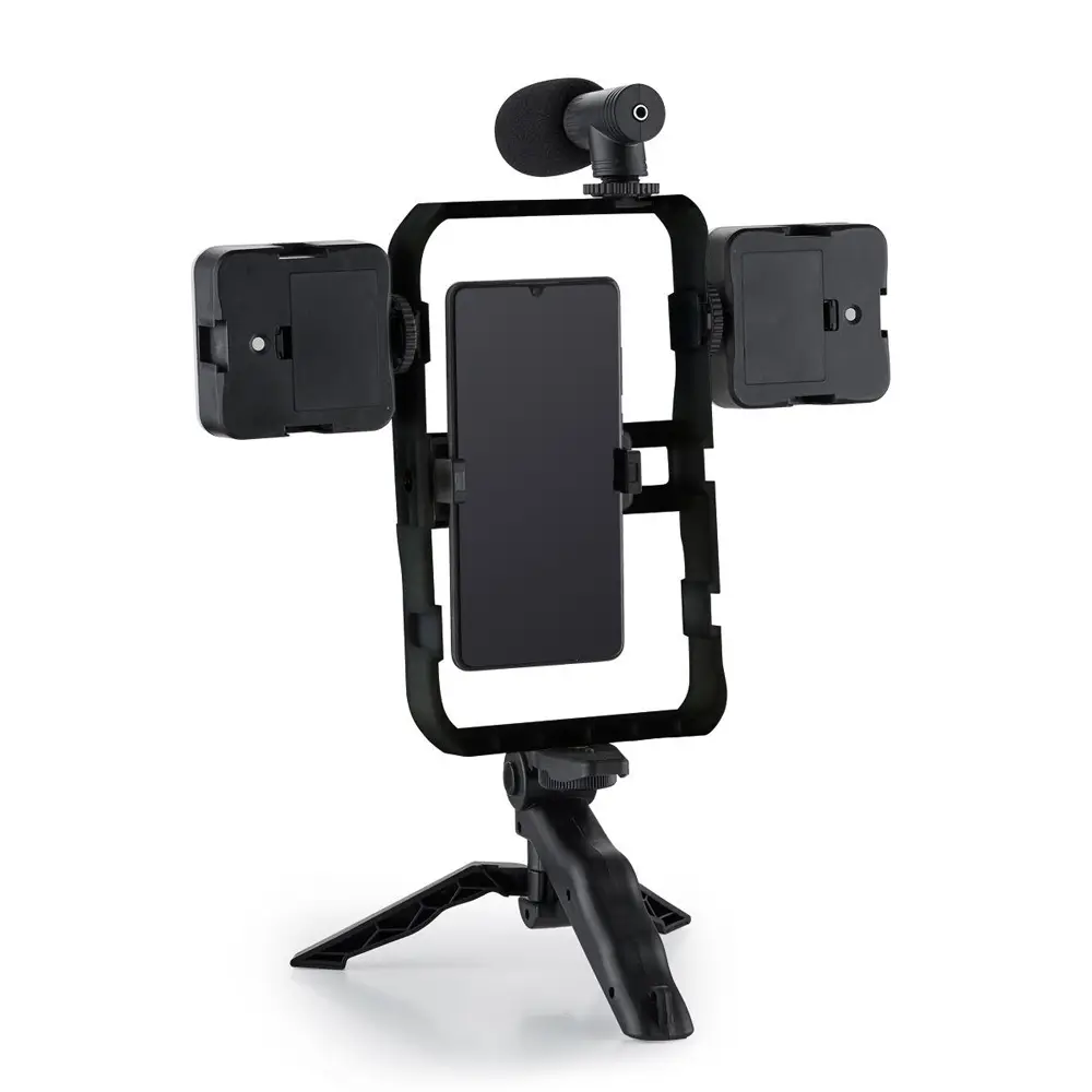 Mini Tripod Ay-49x-2 sa LED Svetlima i Mikrofonom Crni
