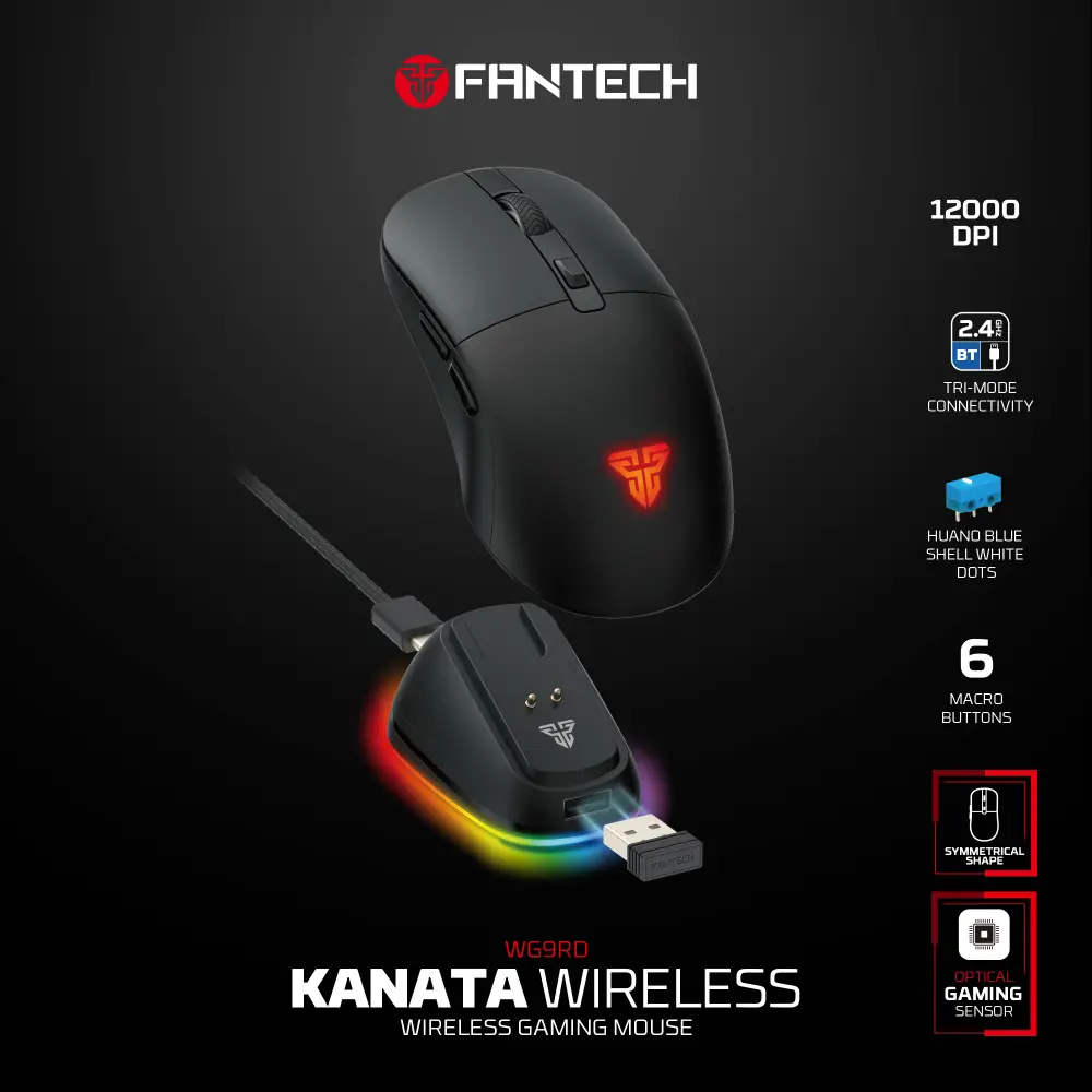 Mis Wireless Gaming Fantech WG9RD Kanata Crni