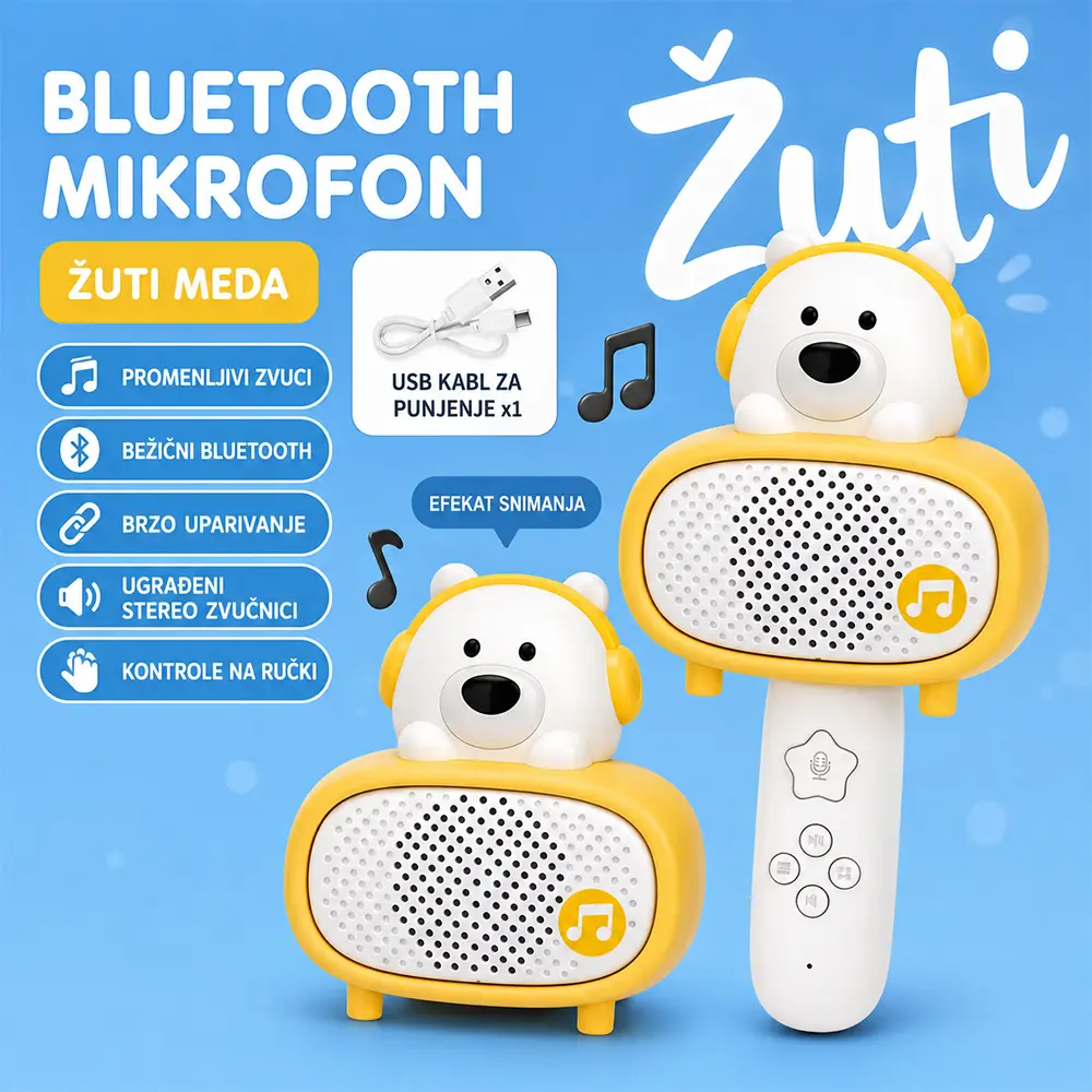 Bluetooth Mikrofon Bear Beli