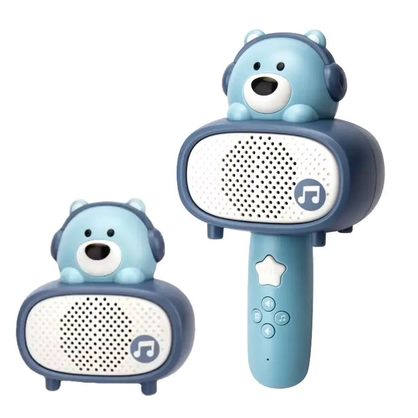 Bluetooth Mikrofon Bear Plavi