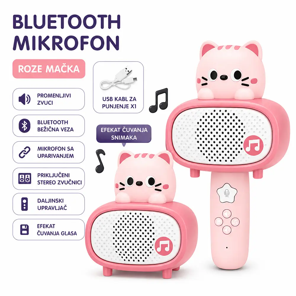 Bluetooth Mikrofon Cat Rozi