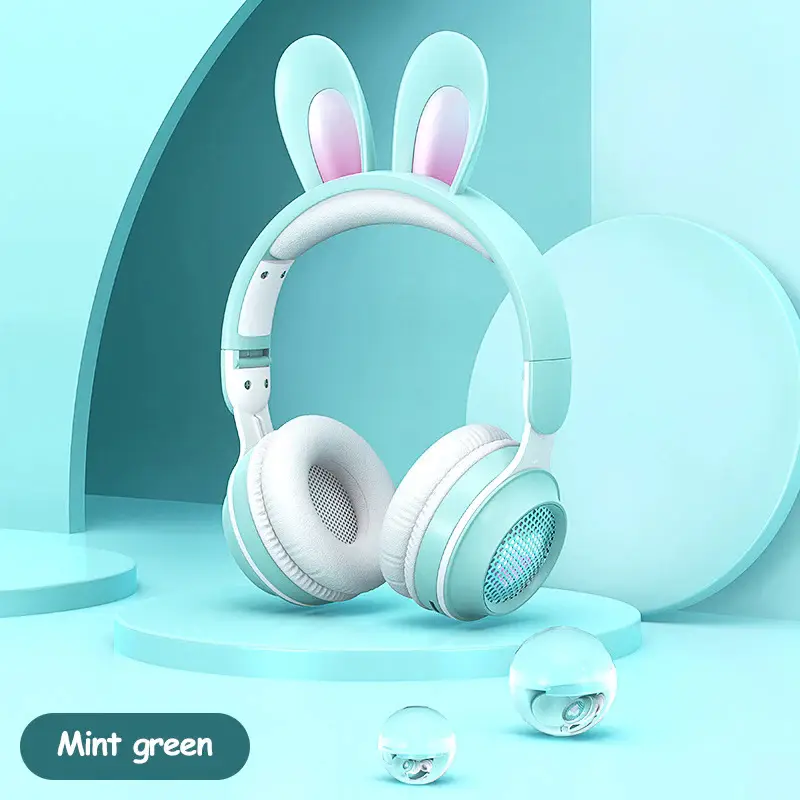 Bluetooth Slusalice Bunny Mint