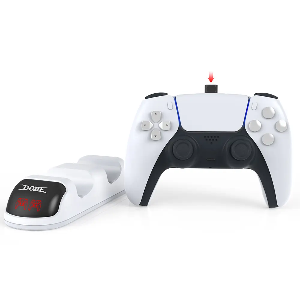 DOBE Tp5-0506 Punjac za PS5 Kontrolere Dual Beli