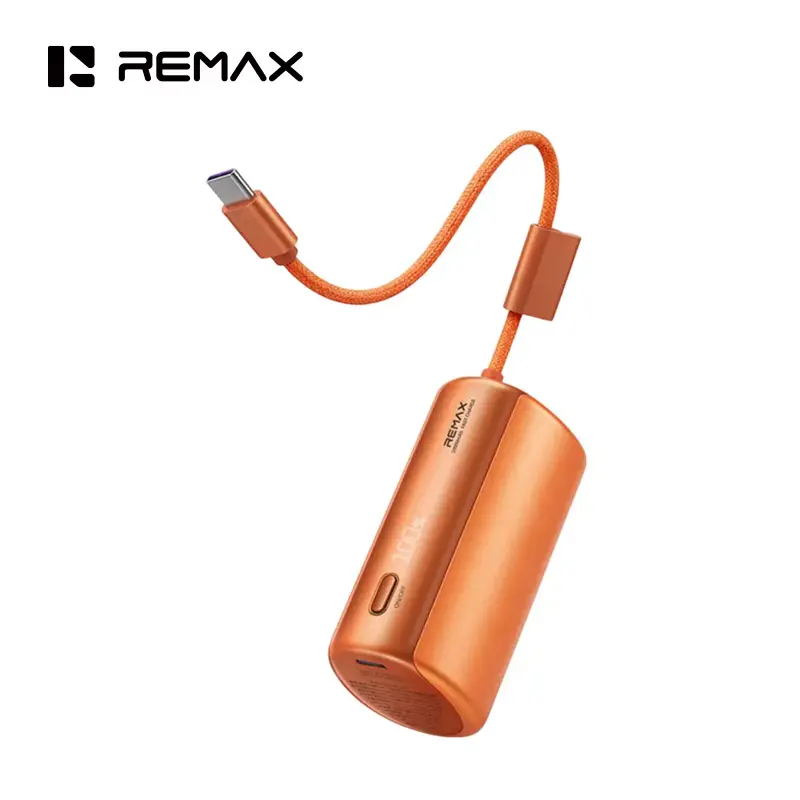 Power Bank Prenosiva Baterija Remax Coolpad Series Fp-110 sa Integrisanim Type C Kablom 10000mah Narandzasta