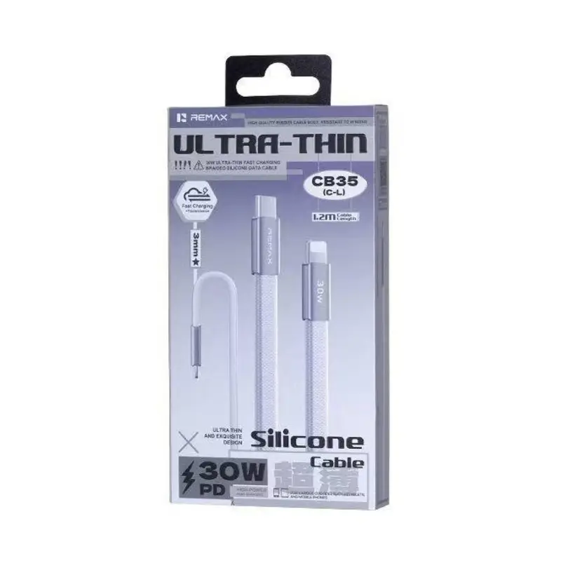 Data Kabl Remax Ultimate Series CB35 30W Ultra-thin Fast Charging Type C na Lightning 1.2m Beli