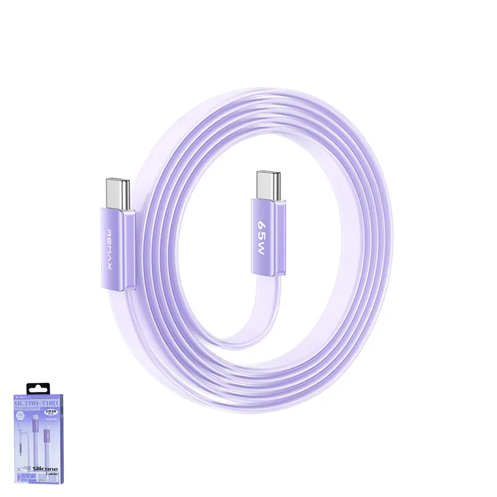 Data Kabl Remax Ultimate Series CB35 65W Ultra-thin Fast Charging Type C na Type C 1.2m Ljubicasti