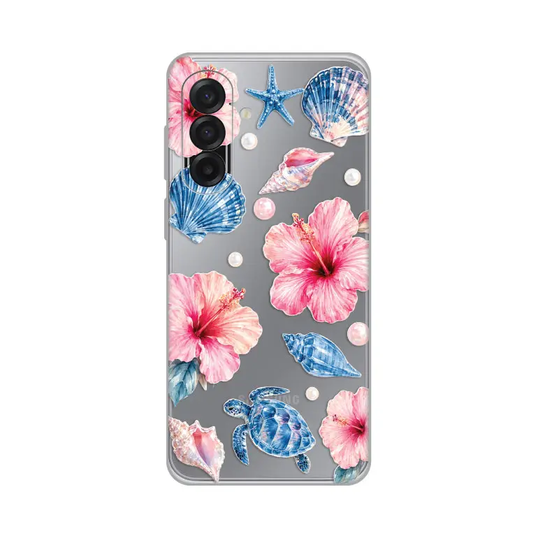 Torbica Silikonska Print Skin za Samsung A175F Galaxy A17 Hibiscus Sea