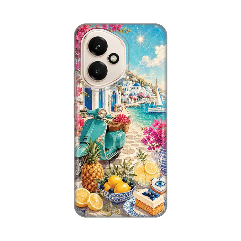 Torbica Silikonska Print Skin za Honor 400 Summer In Greece