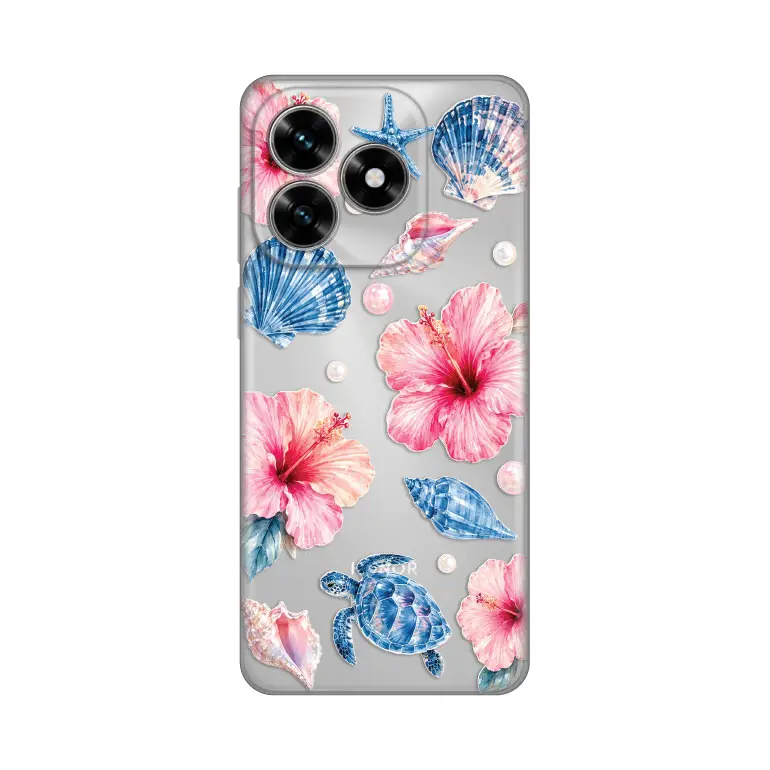 Torbica Silikonska Print Skin za Honor X5C Plus Hibiscus Sea