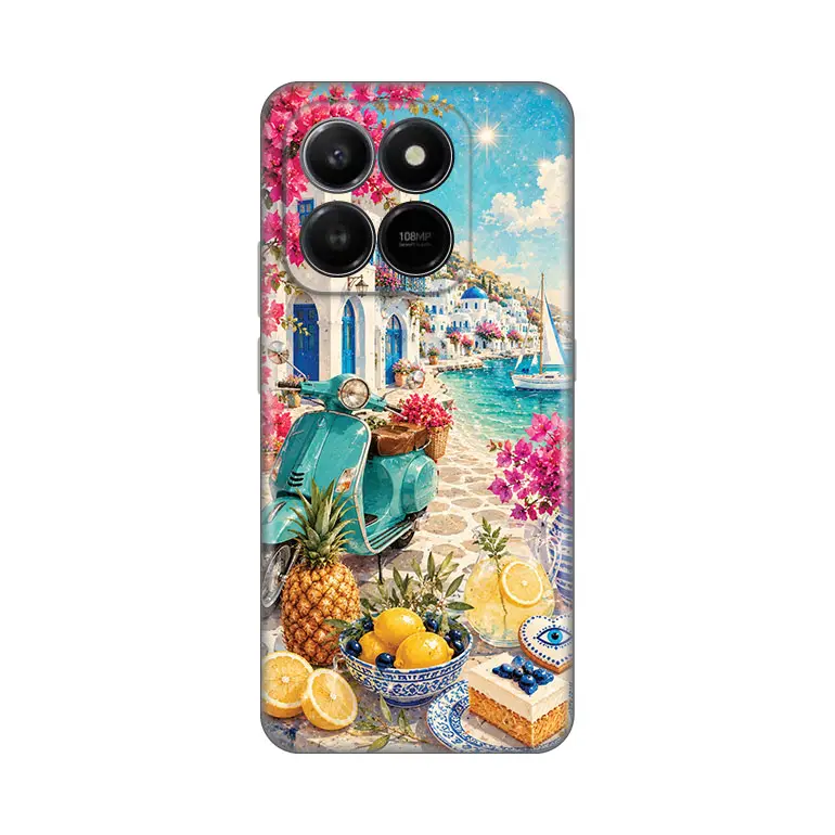 Torbica Silikonska Print Skin za Honor X7D 4g/400 Smart 5G Summer In Greece
