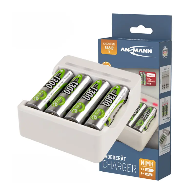 Ansmann Punjac Baterija Basic IV + 4XAA 1300mah 1001-0120-01