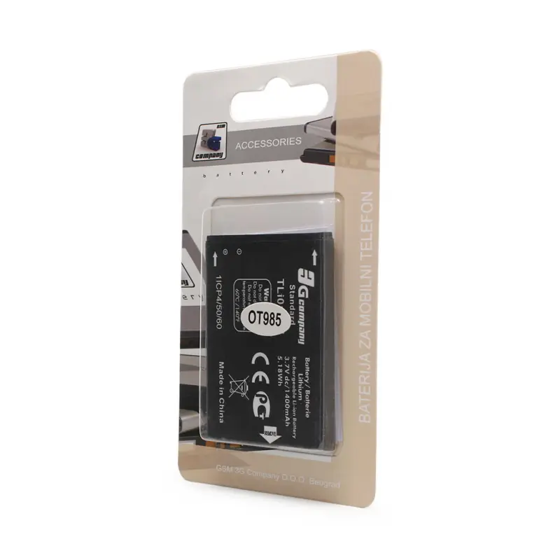 Baterija Standard za Alcatel Ot-985/ot Pixi 3 4.5/4027x/ot Pop D3 1400mah Tli014a1